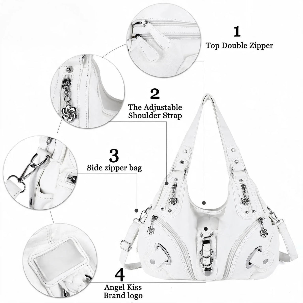vintage studded hobo bag