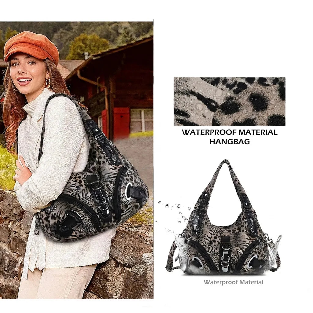 vintage studded hobo bag