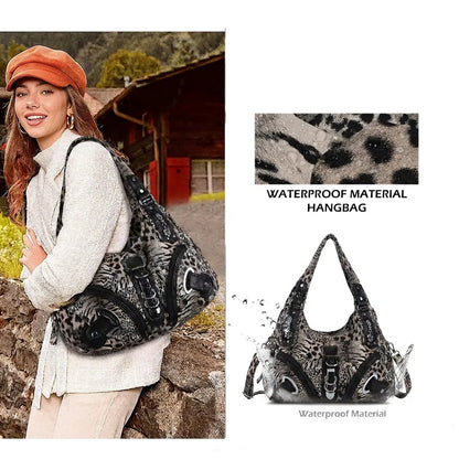 vintage studded hobo bag