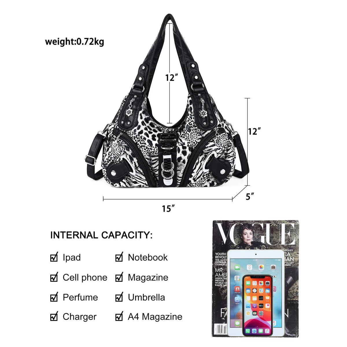 vintage studded hobo bag