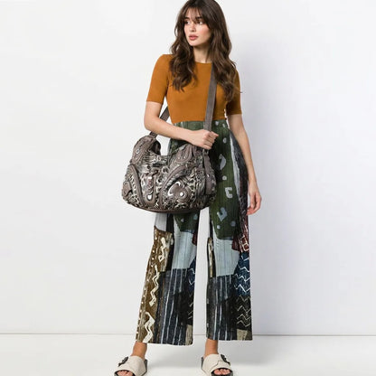 vintage studded hobo bag