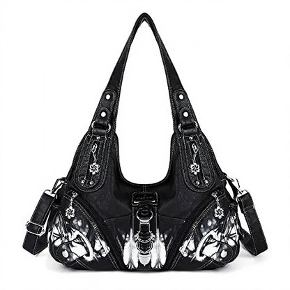 vintage studded hobo bag