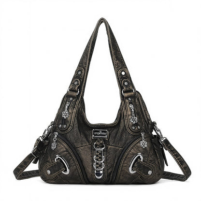 vintage studded hobo bag