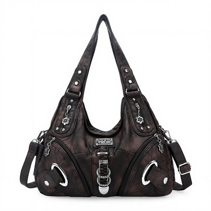 vintage studded hobo bag