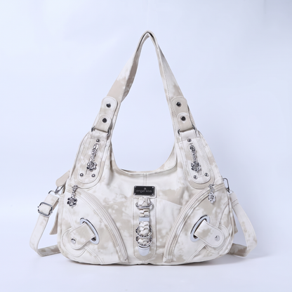 vintage studded hobo bag