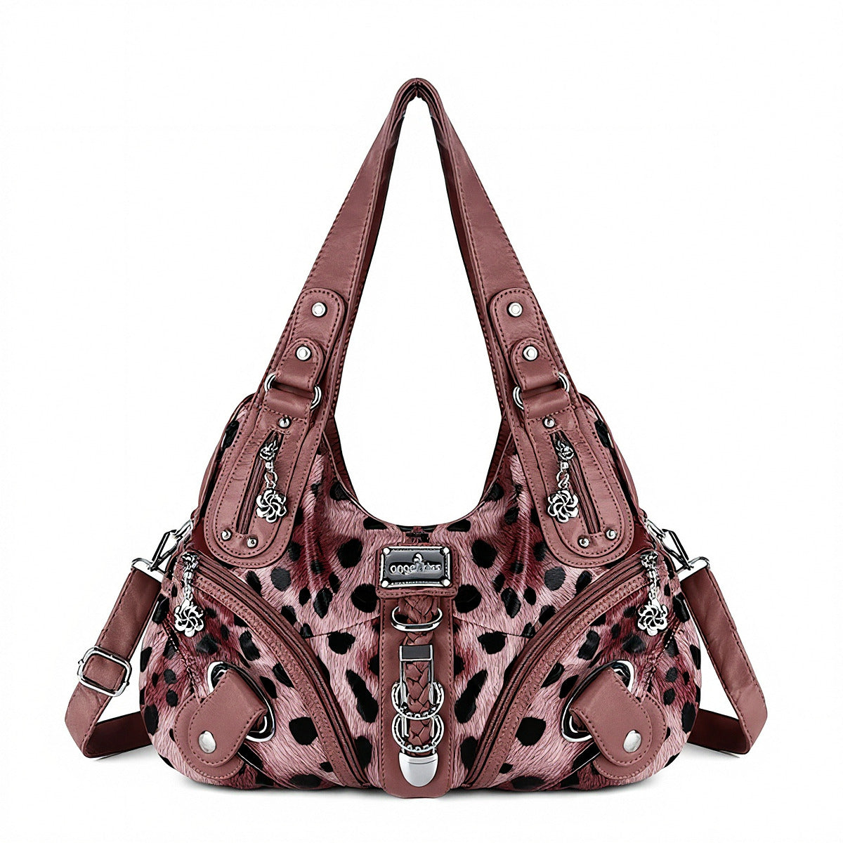 vintage studded hobo bag