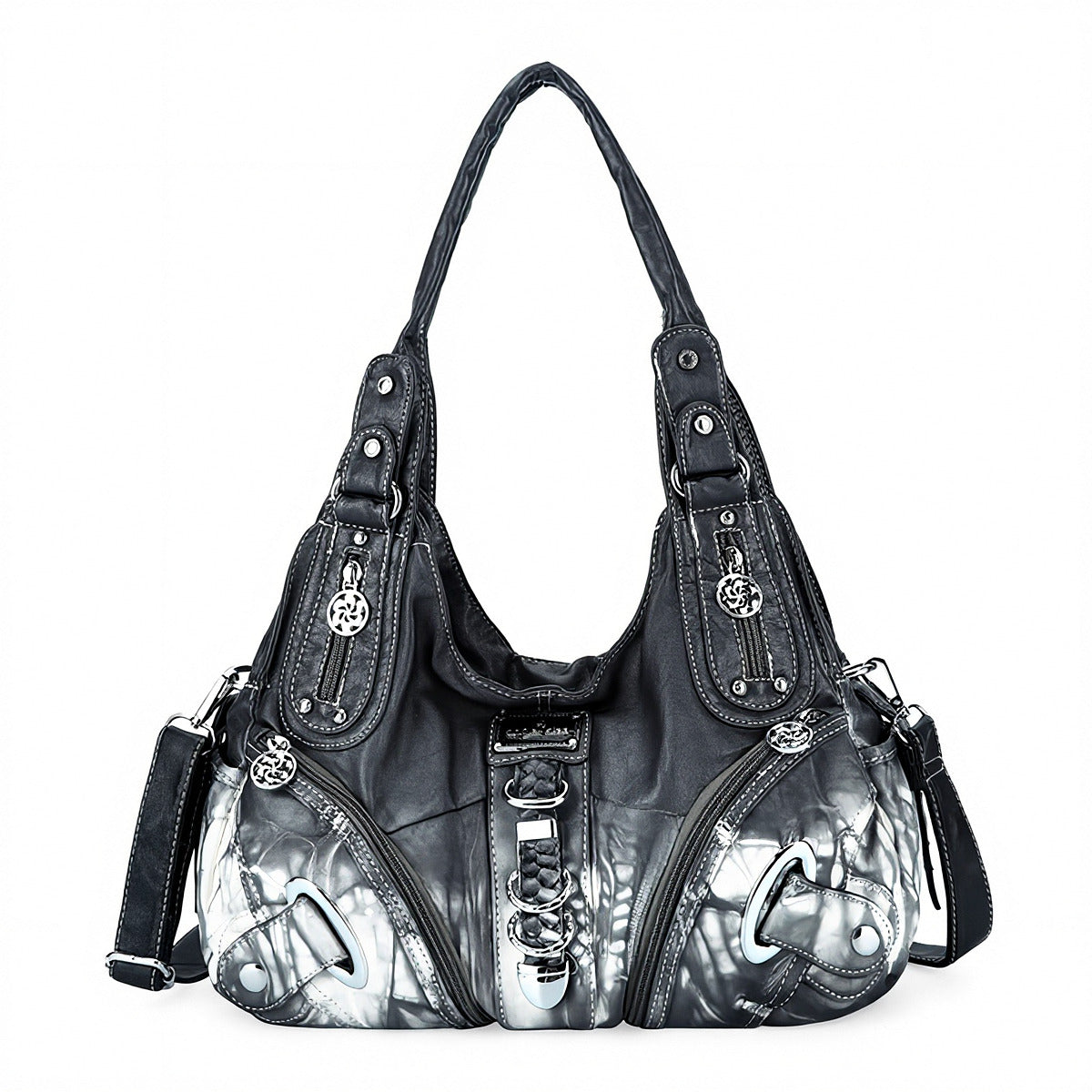 vintage studded hobo bag