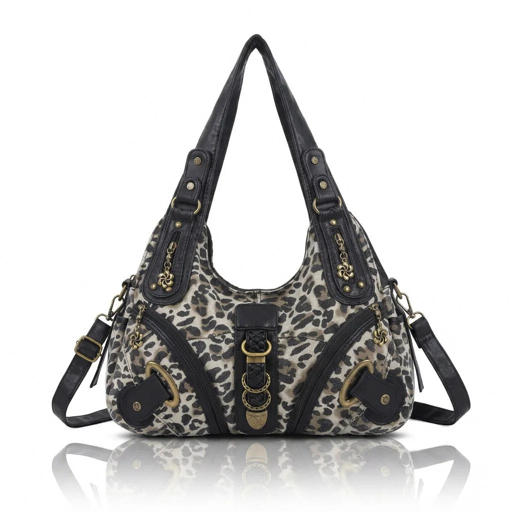vintage studded hobo bag
