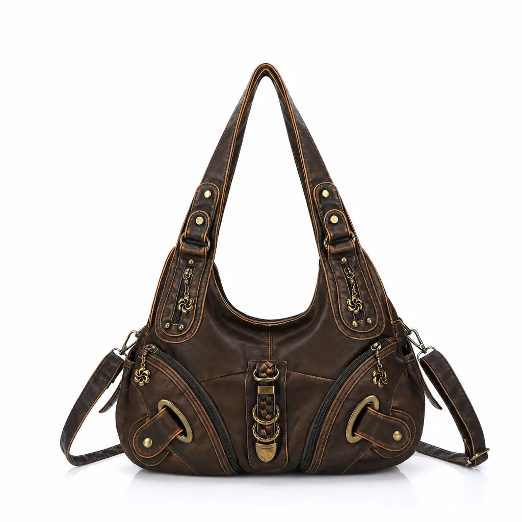 vintage studded hobo bag
