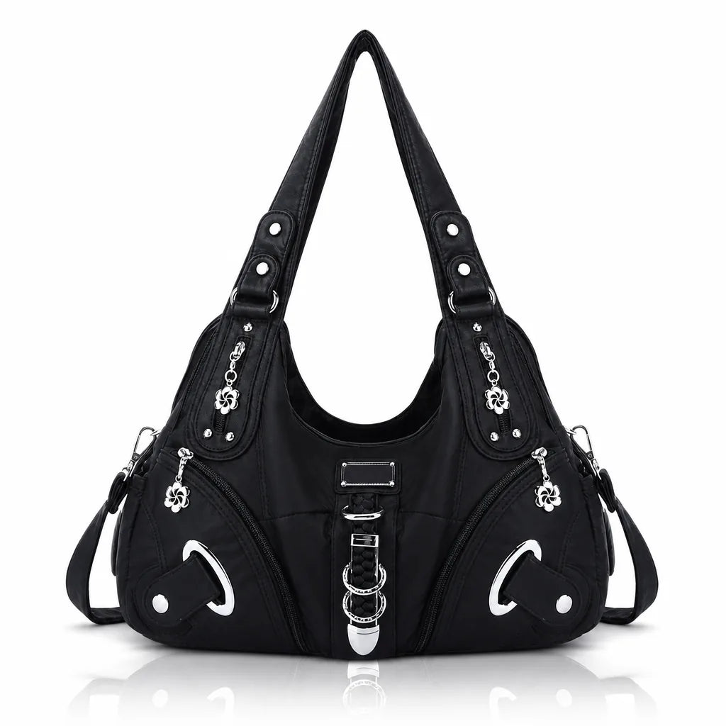 vintage studded hobo bag
