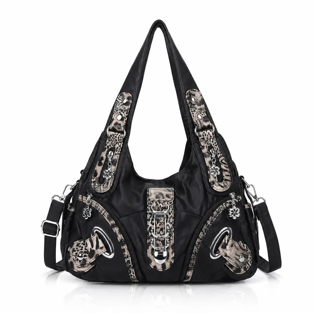 vintage studded hobo bag
