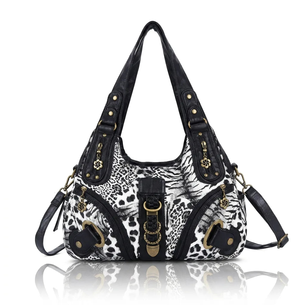 vintage studded hobo bag