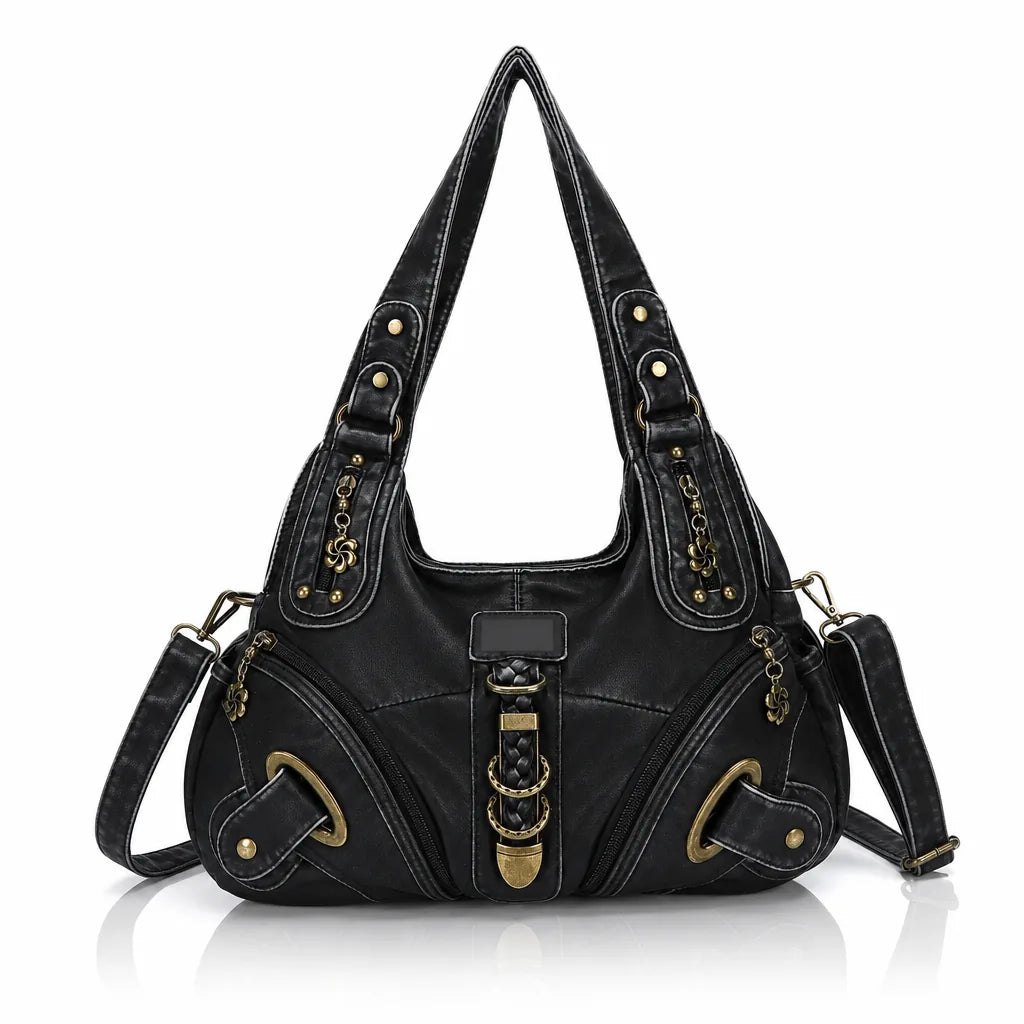 vintage studded hobo bag