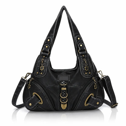 vintage studded hobo bag
