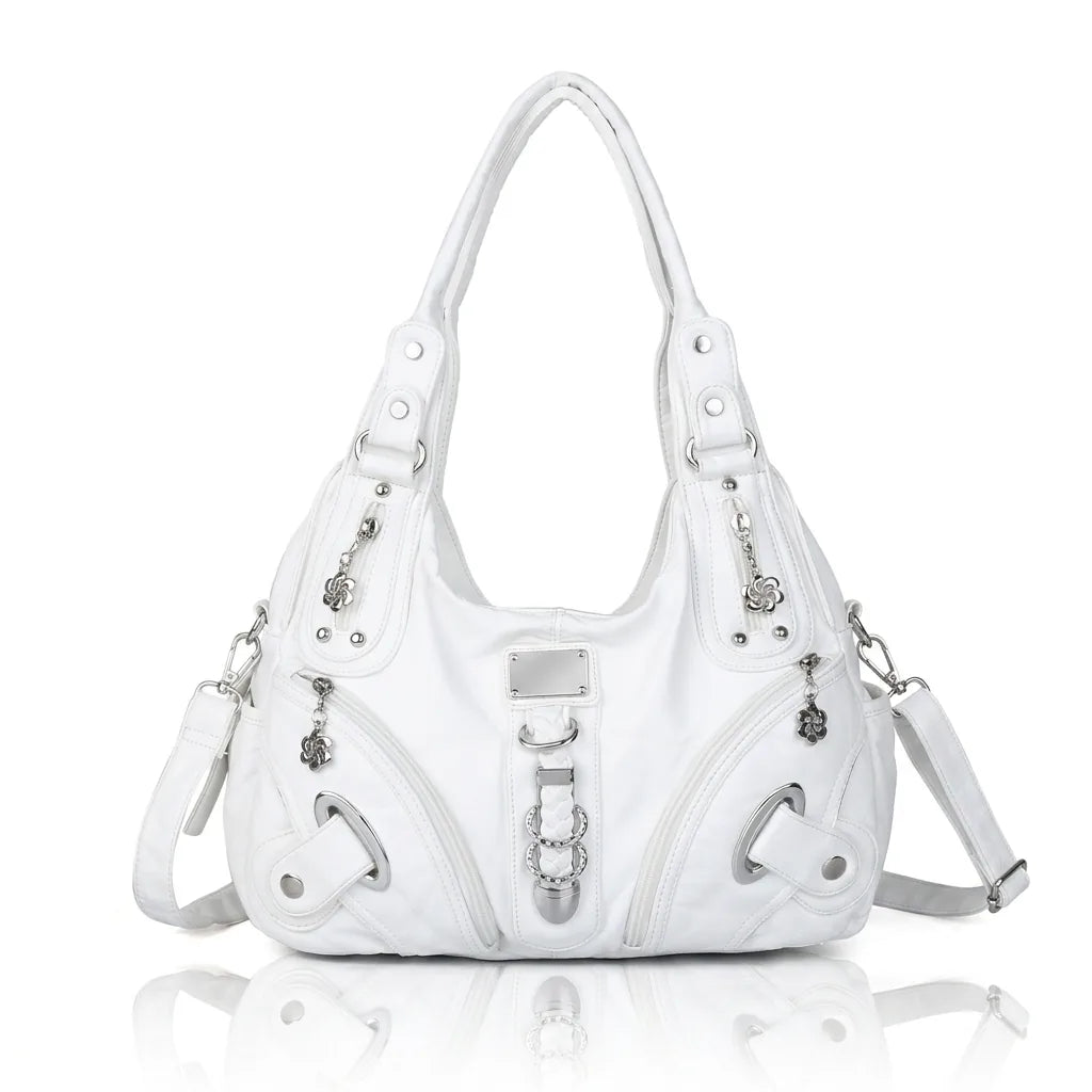 vintage studded hobo bag